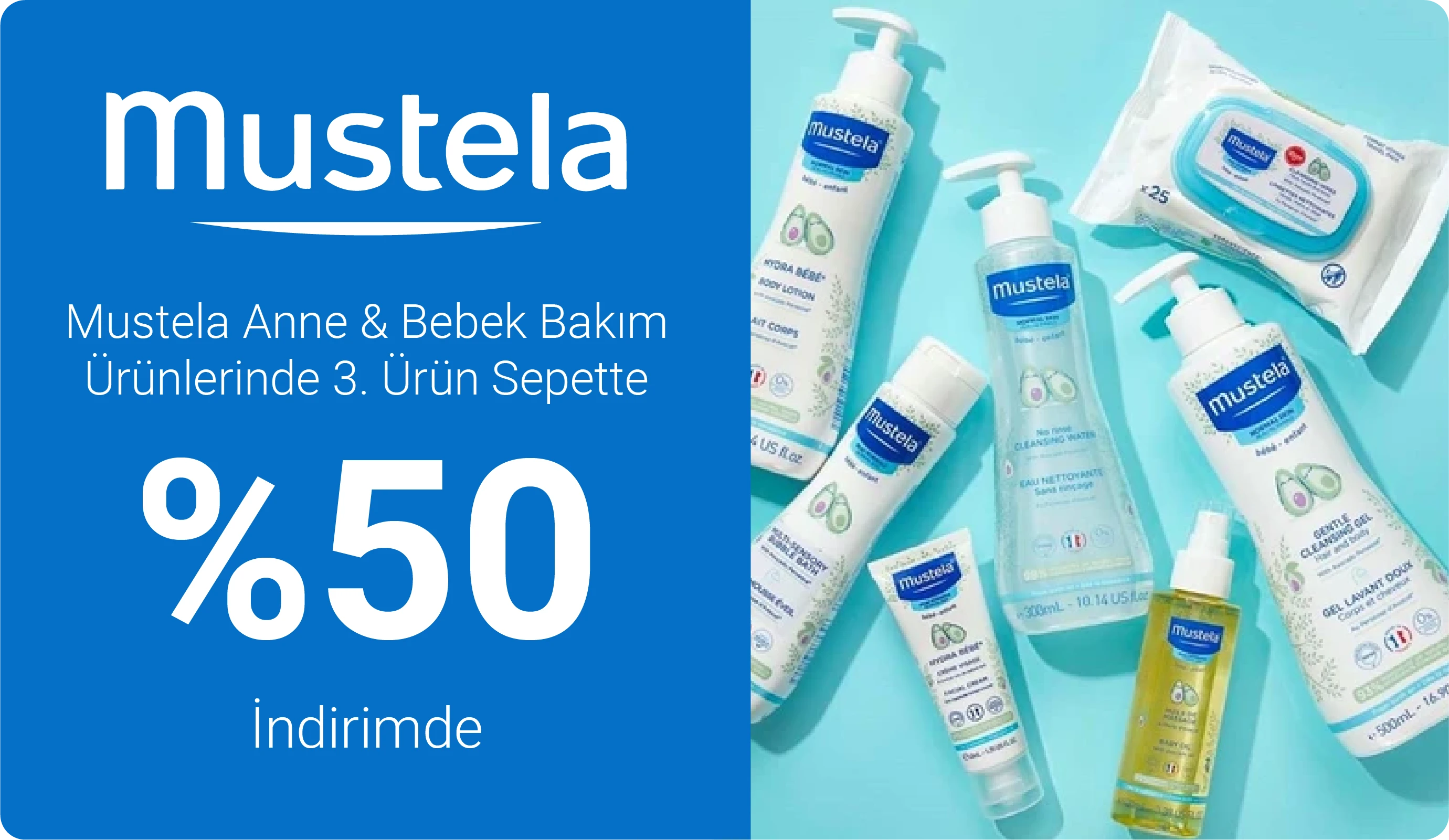 Mustela 3. Ürün %50 Kampanyası