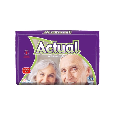 Actual Yetişkin Hasta Bezi 30 lu Büyük Boy L - Actual