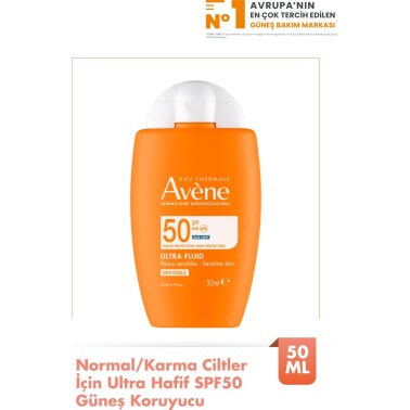 Avene Ultra Fluid İnvisible Spf50 Güneş Kremi 50ml - Eau Thermale Avene