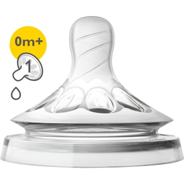 AVENT NATURAL BIBERON EMZİĞİ 1 DELİKLİ 0+ AY - Philips Avent
