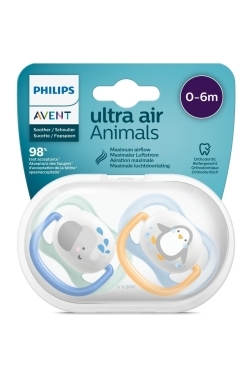 Avent Ultra Air 0-6 Ay Erkek Hayvan Desenli Emzik - Philips Avent