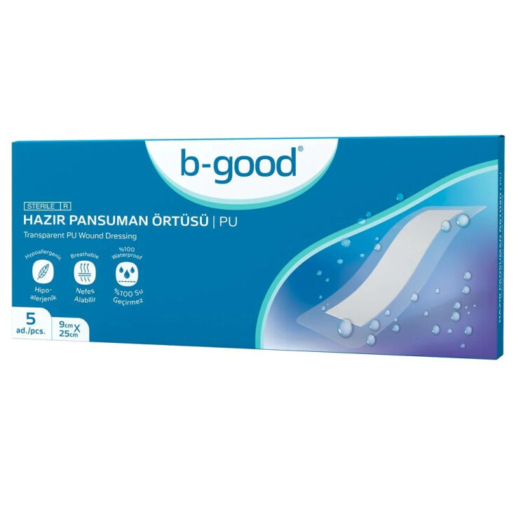 B-Good Hazır Pansuman Örtü Su Geçirmez 9x25 cm 5'li - B-good