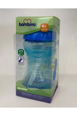 Bambino Pipetli Bardak Mavi 300 ml - Bambino