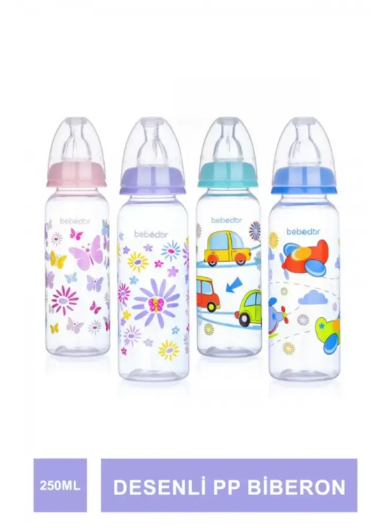 Bebedor Desenli Pp Biberon 250ml Orta Akış 24302 - Bebedor