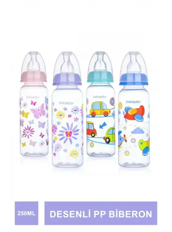 Bebedor Desenli Pp Biberon 250ml Orta Akış 24302 - 1