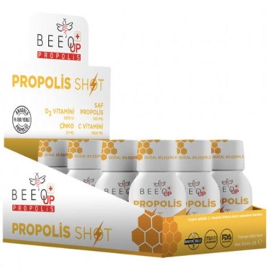 Beeo Up Propolis Çinko+D3+C Shot 50 ml - 12 Adet - Beeo