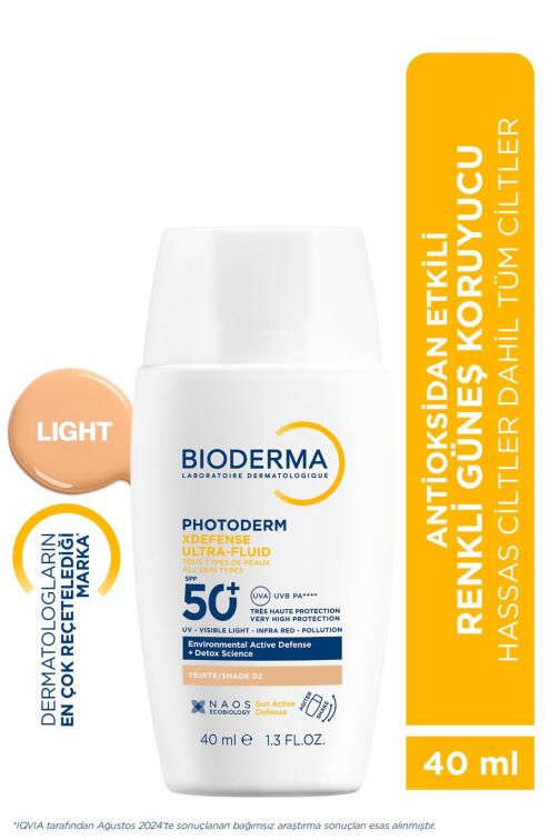 Bioderma Photoderm XDefense Ultra Fluid Light 40 ml 50 Faktör Renkli Güneş Kremi - 1