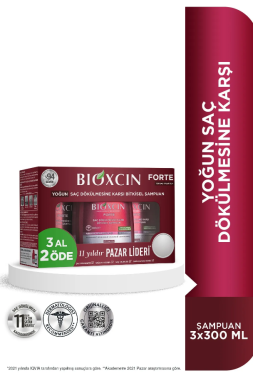 Bioxcin Forte Saç Dökülmesine Karşı Bakım Şampuanı 300 ml - 3 AL 2 ÖDE - Bioxcin