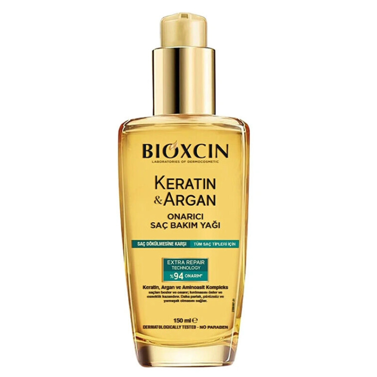 Bioxcin Keratin ve Argan Onarıcı Saç Bakım Yağı 150 ml - Bioxcin