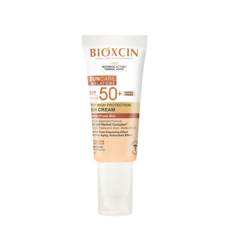 Bioxcin Sun Care Melatone Lekeli Ciltler için 50 ml 50 Faktör Renkli Güneş Kremi - 1