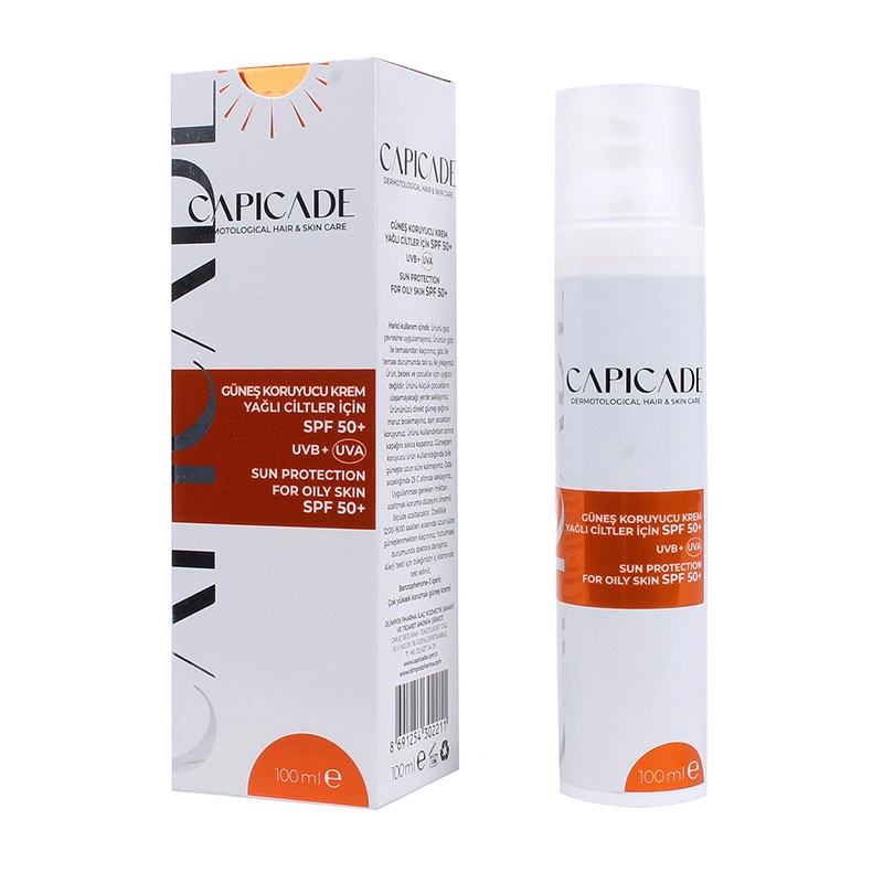 Capicade Güneş Koruyucu Krem Yağlı Ciltler İçin SPF50+ 100 ml - Capicade