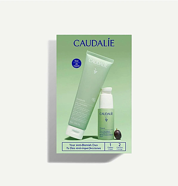 Caudalie Akne Karşıtı Bakım Seti - Vinopure Serum 30 ml + Temizleme Jeli 150 ml - Caudalie