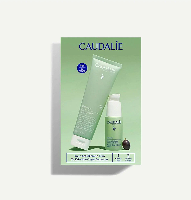Caudalie Akne Karşıtı Bakım Seti - Vinopure Serum 30 ml + Temizleme Jeli 150 ml - 1