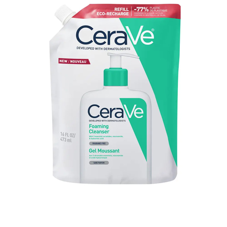 Cerave Foaming Cleanser Refill Dökme Poşet Normal ve Yağlıya Dönük Ciltler İçin Köpüren Temizleyici 473 ml - CeraVe