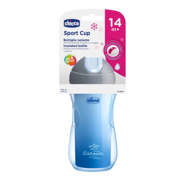 Chicco Pipetli Isı Yalıtımlı Sport Bardak 14 Ay+ 266 ml - Chicco