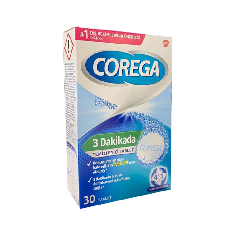 Corega Diş Protezi Temizleyici Tablet (30 Tablet) - Corega