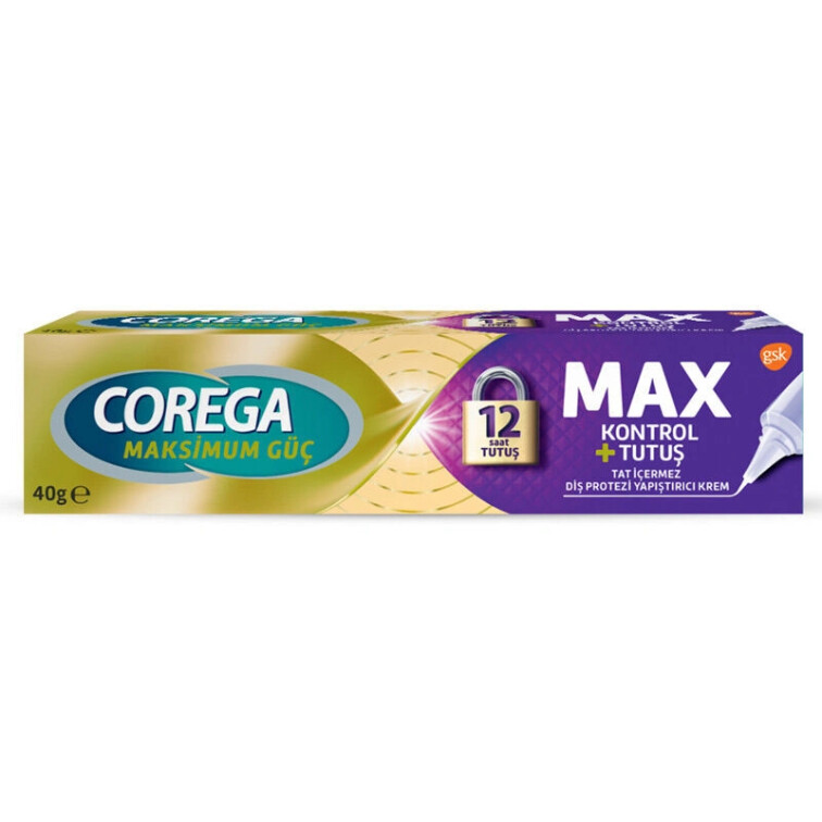 Corega Maximum Kontrol Diş Protezi Yapıştırıcı Krem 40 ml - Corega
