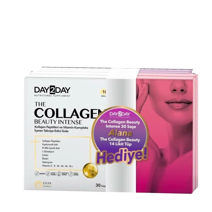Day2day The Collagen Beauty Intense 30 Şase + The Colagen Beauty Likit Tüp 14'lü Hediye - Day2Day