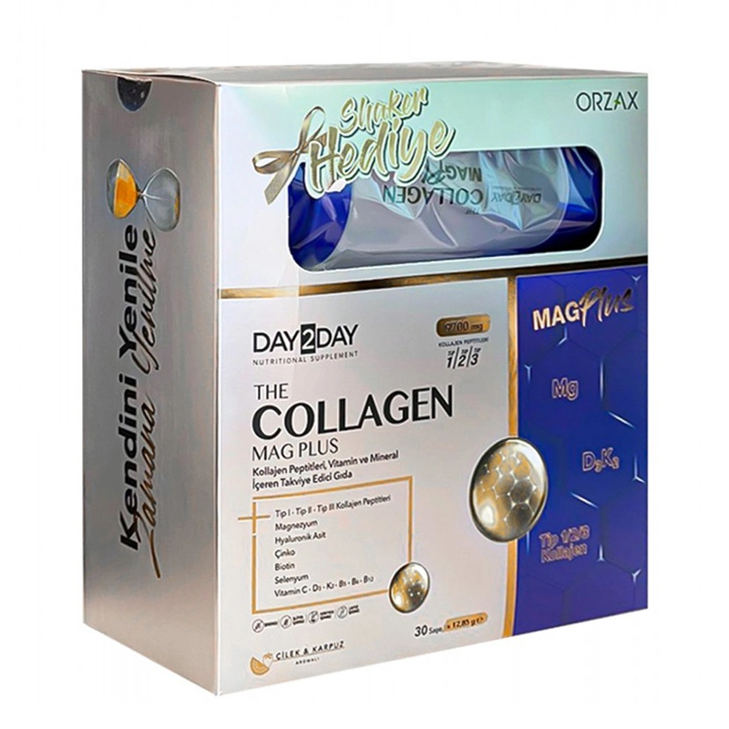 Day2Day Collagen Mag Plus Çilek Karpuz Aromalı 30 Saşe + Shaker Hediyeli - Day2Day