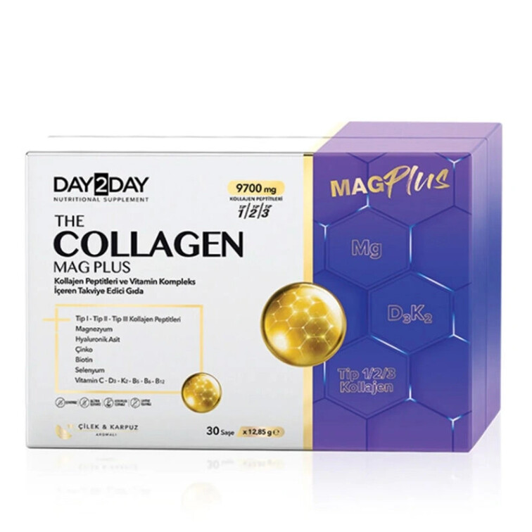 Day2Day The Collagen Mag Plus Takviye Edici Gıda 30 Şase - Day2Day