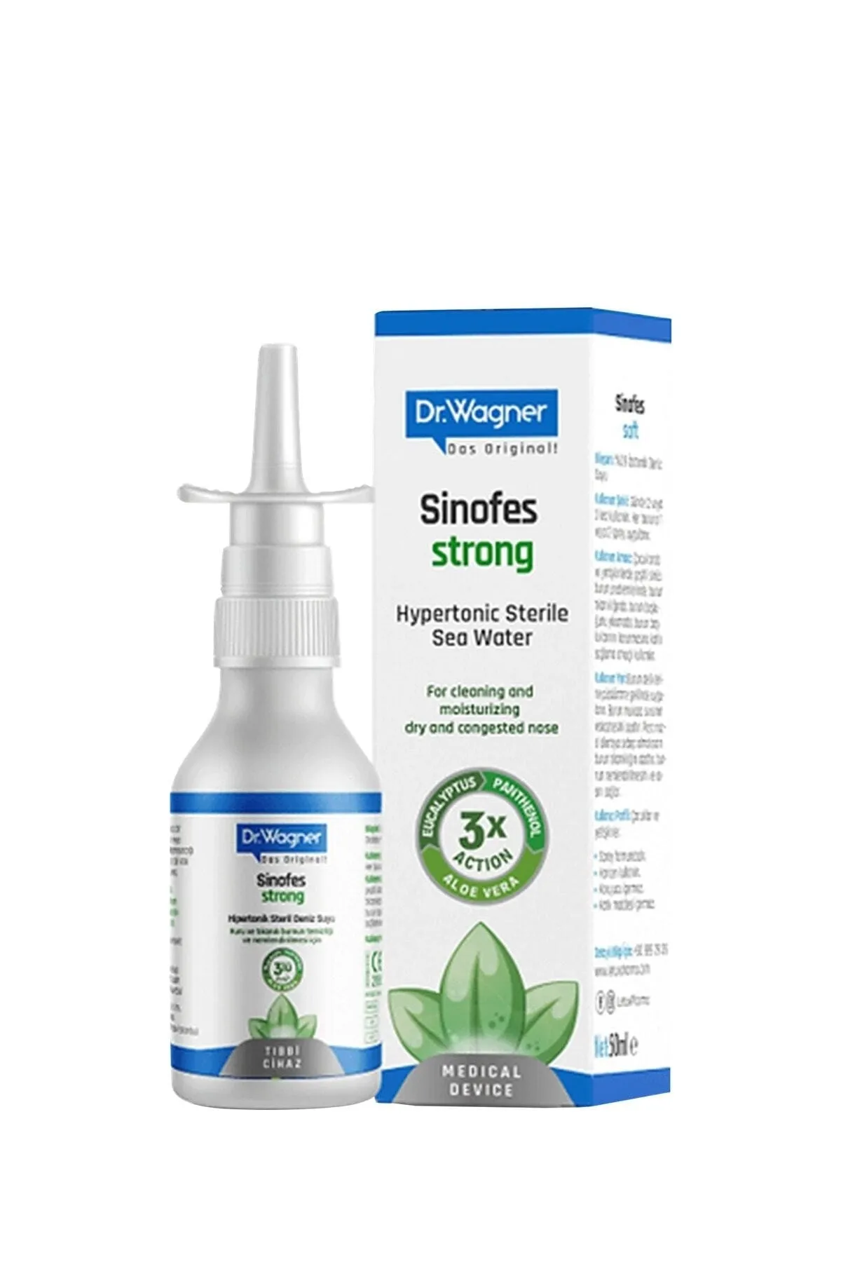 Dr. Wagner Sinofes Strong Hipertonik Burun Spreyi Deniz Suyu 50 ml - Dr. Wagner