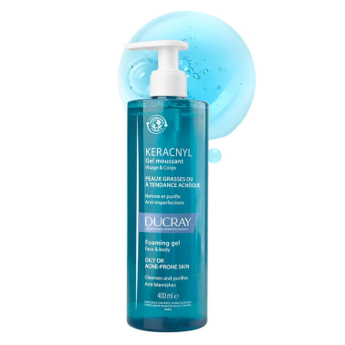 Ducray Keracnyl Yıkama Jeli 400 ml YENİ FORMÜL - Ducray