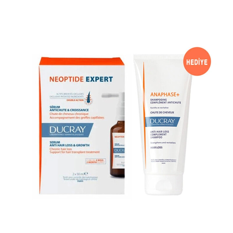Ducray Neoptide Expert Saç Dökülmesi Karşıtı Serum 2x50 ml Alana Anaphase Şampuan 100 ml HEDİYE - Ducray