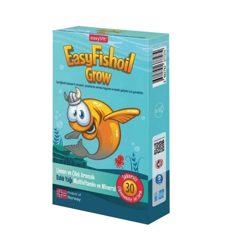 Easy Fish Oil Grow 30 Adet Çiğnenebilir Jel Form - Easyvit
