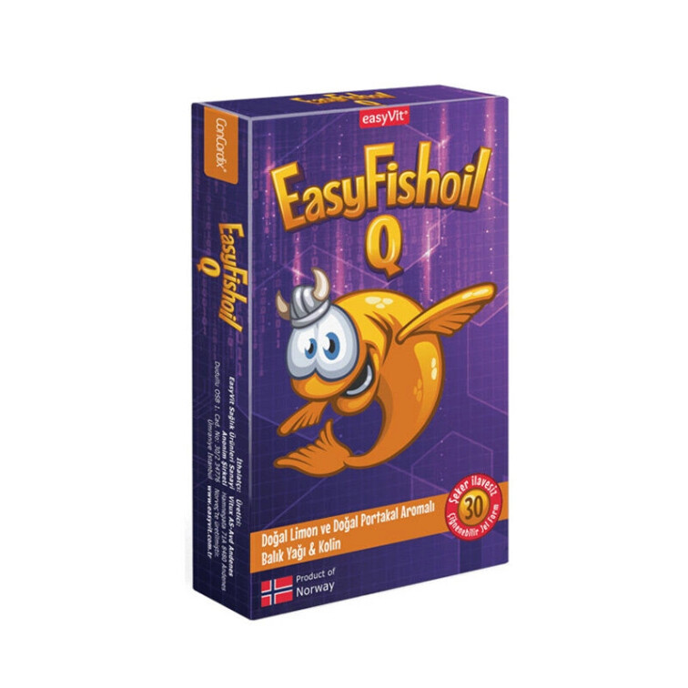 Easy Fish Oil Q Kids Çiğnenebilir 30 Tablet - Easyvit