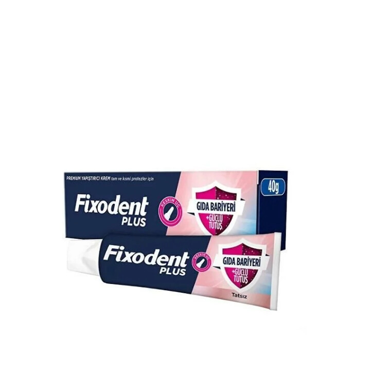 Fixodent Plus Diş Protez Yapıştırıcı Tat İçermez Krem 40 gr - Fixodent
