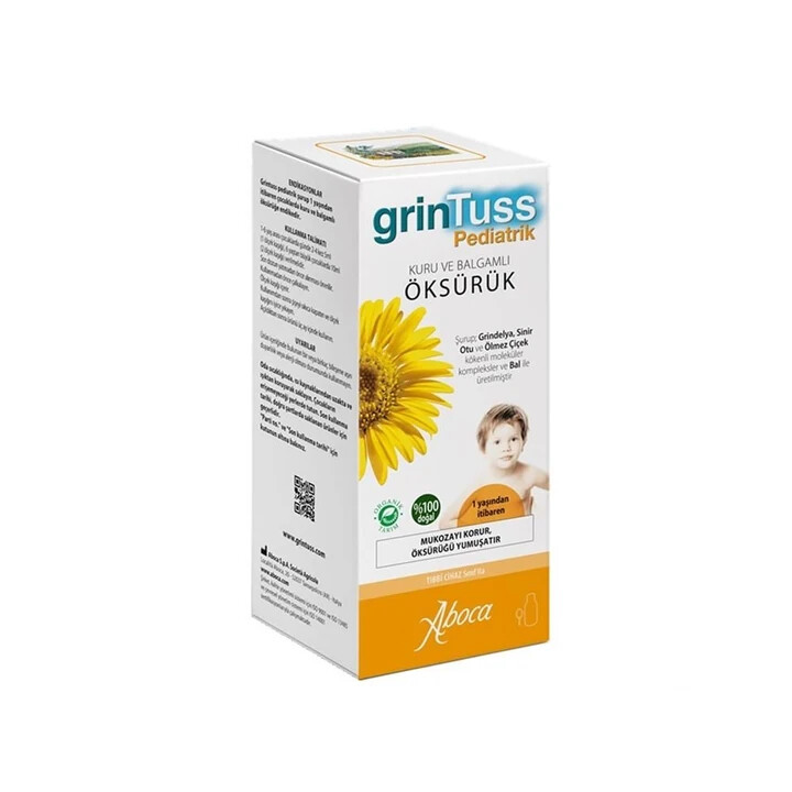 Grintuss Pediatrik Öksürük Şurubu Kids 128 gr - grinTuss