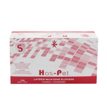 Haspet Lateks Pudralı Eldiven Small 100 Lü - Haspet