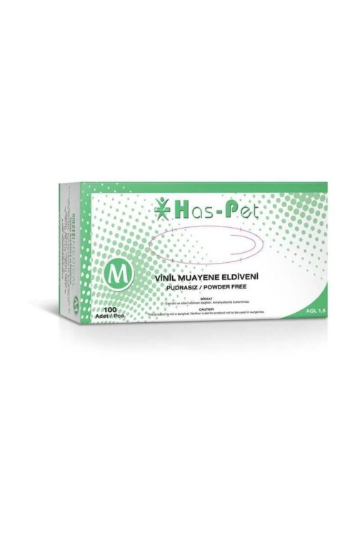 Haspet Muayene Eldiveni Pudrasız Orta Boy Medium 100 lü - Haspet