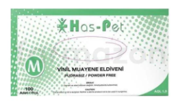 Haspet Vinil Pudrasız Muayene Eldiveni Medium 100 Adet - 1