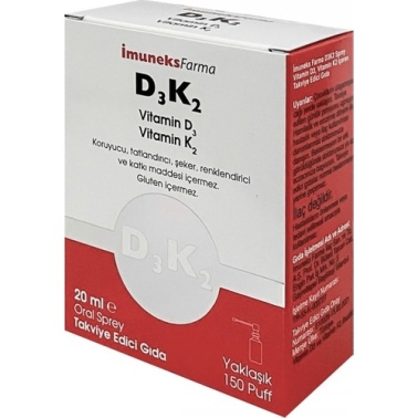 İmuneks D3 K2 Vitamin Sprey 20 ml - İmuneksFarma