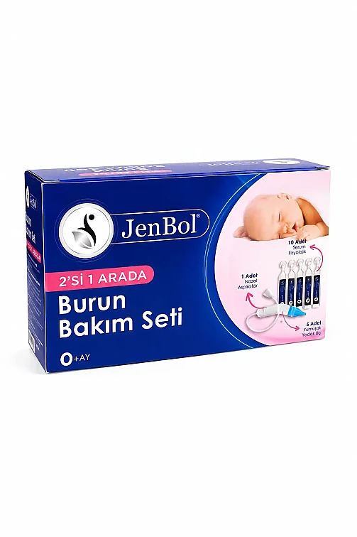 Jenbol Baby Burun Bakım Seti 10 Flakon Serum Fizyolojik 5 Yedek Uç 1 Aspiratör - 1