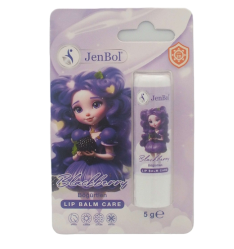 Jenbol Kids Lip Balm Dudak Bakım Kremi Böğürtlen Spf20 5 gr - 1