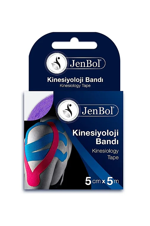 Jenbol Kinesiology Tape Ağrı Bandı 5 cm x 5 m - Mor - 1