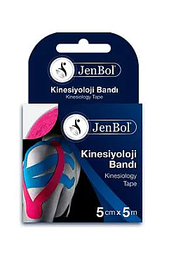 Jenbol Kinesiology Tape Ağrı Bandı 5 cm x 5 m - Pembe - Jenbol
