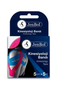 Jenbol Kinesiology Tape Ağrı Bandı 5 cm x 5 m - Pembe - 1