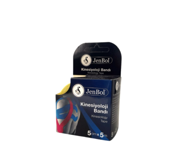 JenBol Kinesiyoloji Ağrı Bandı 5cm x 5m Sarı - Jenbol