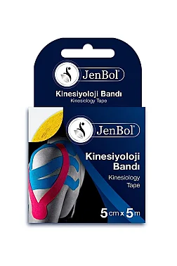 JenBol Kinesiyoloji Ağrı Bandı 5cm x 5m Sarı - Jenbol