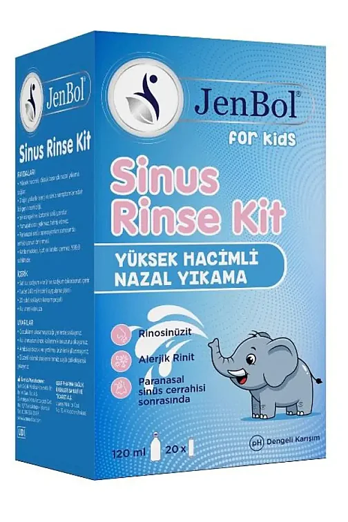Jenbol Sinüs Rinse Nazal Yıkama Kit For Kids 120 ml 20 Poşet - 1