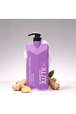 JUSTK Biotin & Ginger Hair Loss Control Shampoo 1000 ml - 