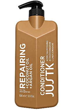 JustK Hindistan Cevizi Yağı ve Argan Yağı İçeren Onarıcı Saç Kremi – 1000 ml - JUSTK