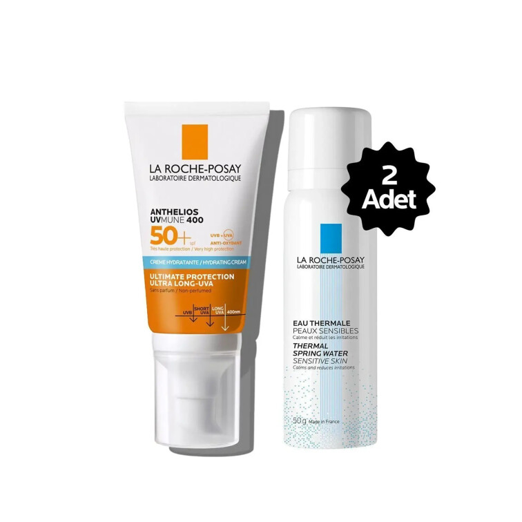 La Roche Posay Hassas ve Kuru Ciltler İçin Güneş Bakım Seti: Anthelios Yüz Güneş Kremi 50ML & Termal Su 50ML - La Roche Posay
