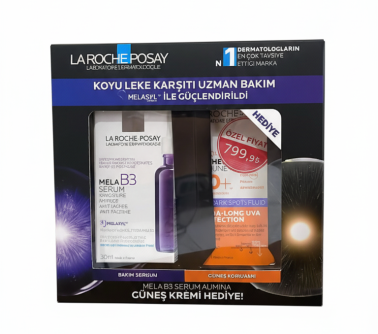 La Roche Posay MELA B3 Koyu Leke Karşıtı Serum 30 ml - Anti-Dark Spots Fluid SPF50+ Yüz Güneş Kremi 50 ml HEDİYE - La Roche Posay
