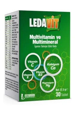Ledavit Multivitamin ve Multimineral 30 Kapsül - Ledapharma