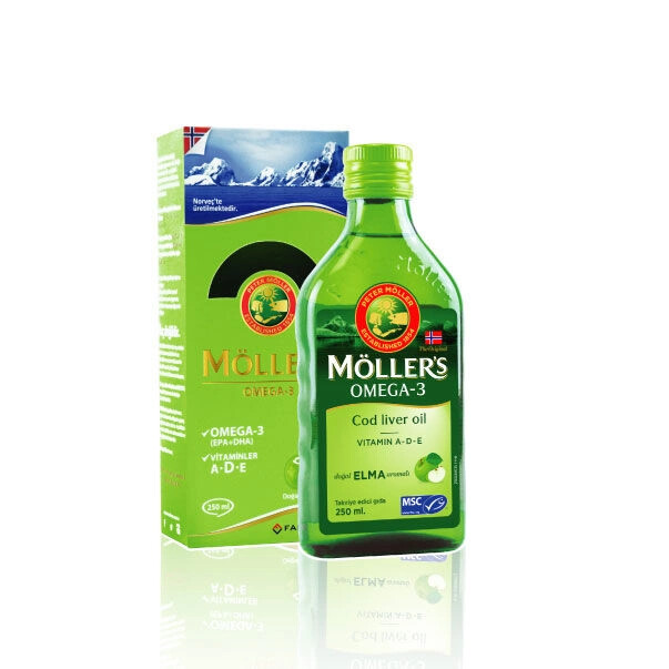 Möllers Omega-3 - Balık Yağı Sıvı Formu 250 ml - Elmalı - Möllers