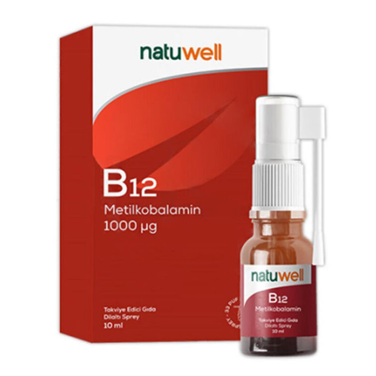 Natuwell B12 Metilkobalamin 1000 mcg 10 ml Sprey - 1